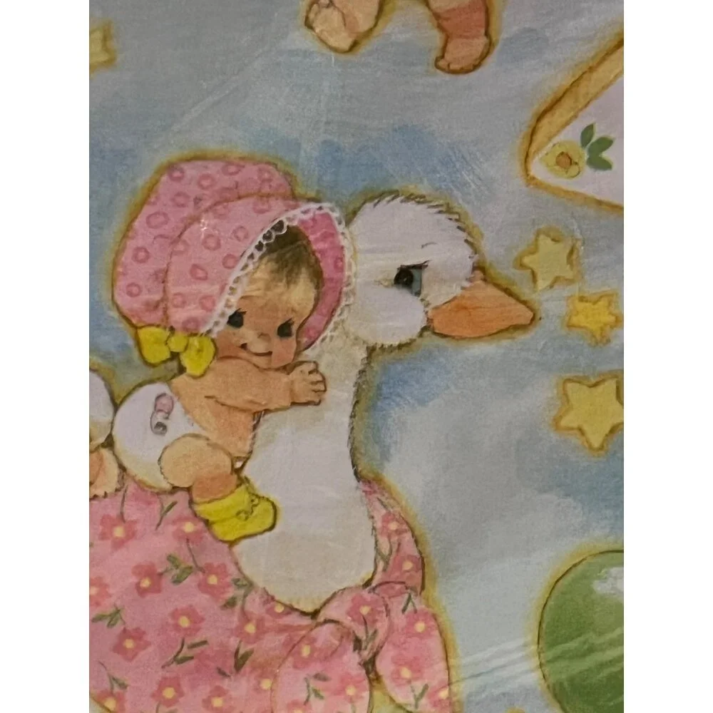 Vintage Celebrations by Gibson Wrapping Paper NEW  Baby Shower Unisex